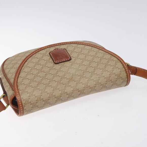 CELINE Macadam Canvas Shoulder Bag Pvc Beige Gold - Picture 6 of 12